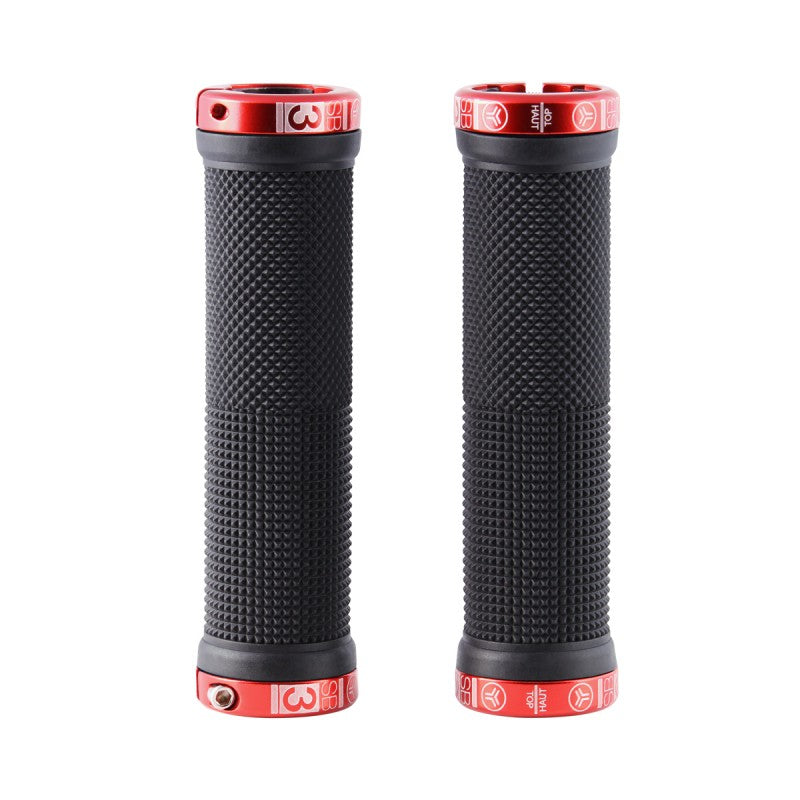 Grips SB3 KHEOPS Lock-On 129 mm Noir/Rouge