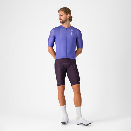 Fietsshirt CASTELLI DRITTONE LOGO Korte Mouwen Paars