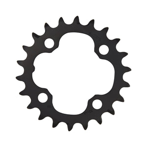 Binnenblad SHIMANO ALIVIO M4050 9 versnellingen 4 boutgaten 64 mm — kettingblad op witte achtergrond