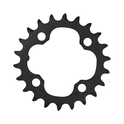 Binnenblad SHIMANO ALIVIO M4050 9 versnellingen 4 boutgaten 64 mm — kettingblad op witte achtergrond