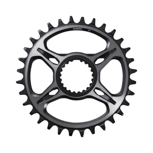 Plateau Mono SHIMANO XTR M9100/M9120/M9125 SM-CRM95 12V Direct Mount — vue du plateau sur fond blanc