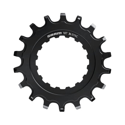 Enkel kettingblad voor elektrische mountainbike SRAM EX1 X-SYNC zwart — kettingblad op witte achtergrond