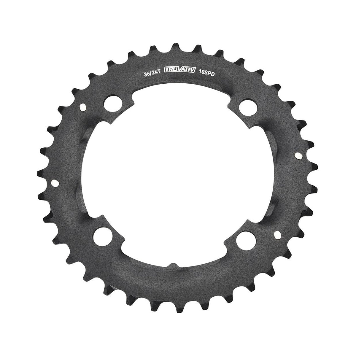 Buitenblad SRAM MTB 104BCD SPECIALIZED 10 versnellingen 4 boutgaten 104 mm — kettingblad op witte achtergrond