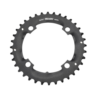 Buitenblad SRAM MTB 104BCD SPECIALIZED 10 versnellingen 4 boutgaten 104 mm — kettingblad op witte achtergrond