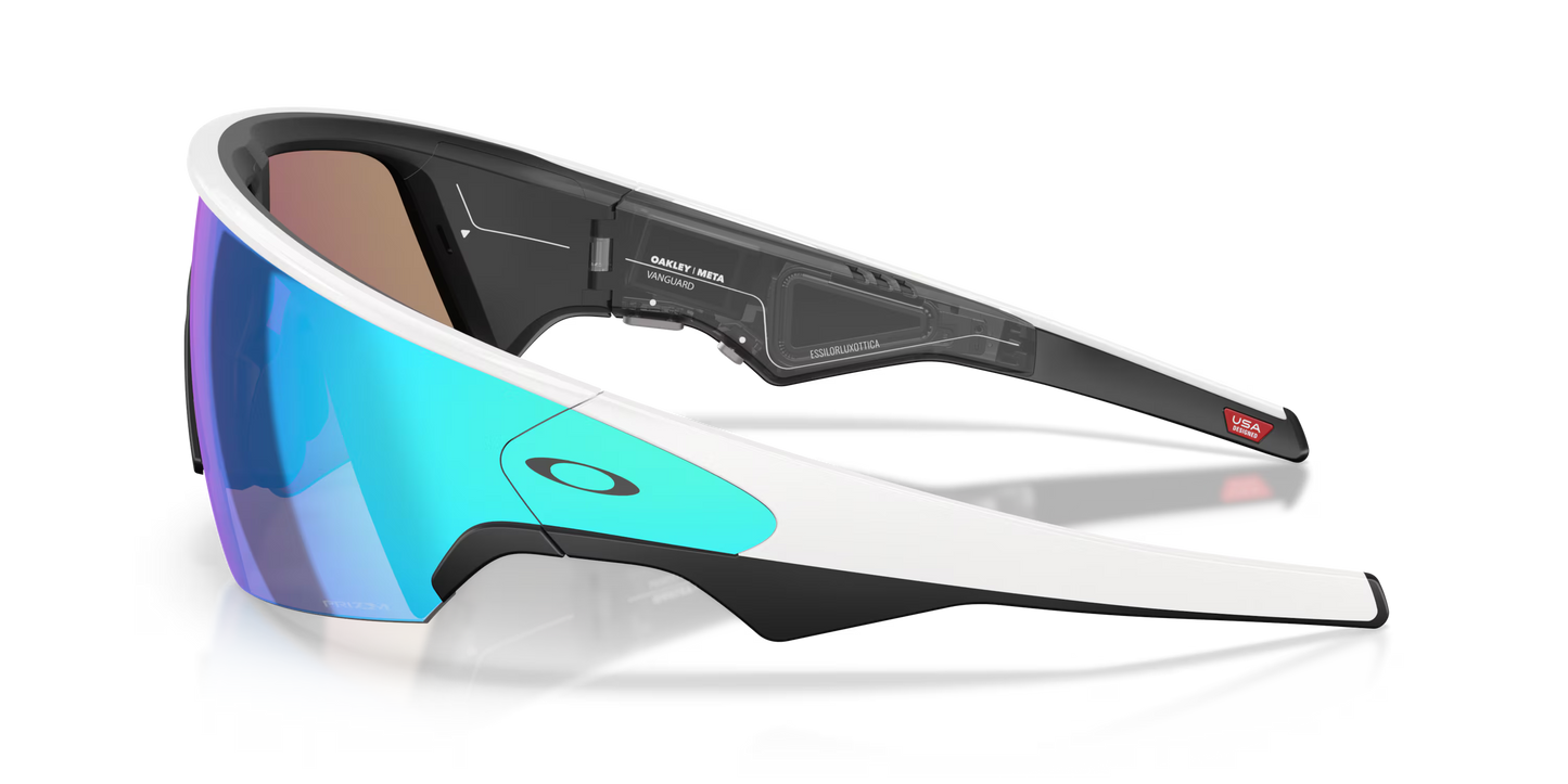 Lunettes OAKLEY VANGUARD META Noir/Blanc Verre Prizm Sapphire