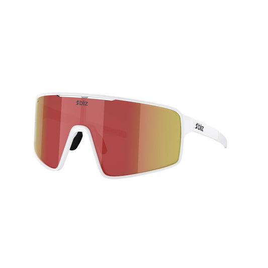 BLIZ P001 Matwit Montuur Bruin Rood Iridium Bril
