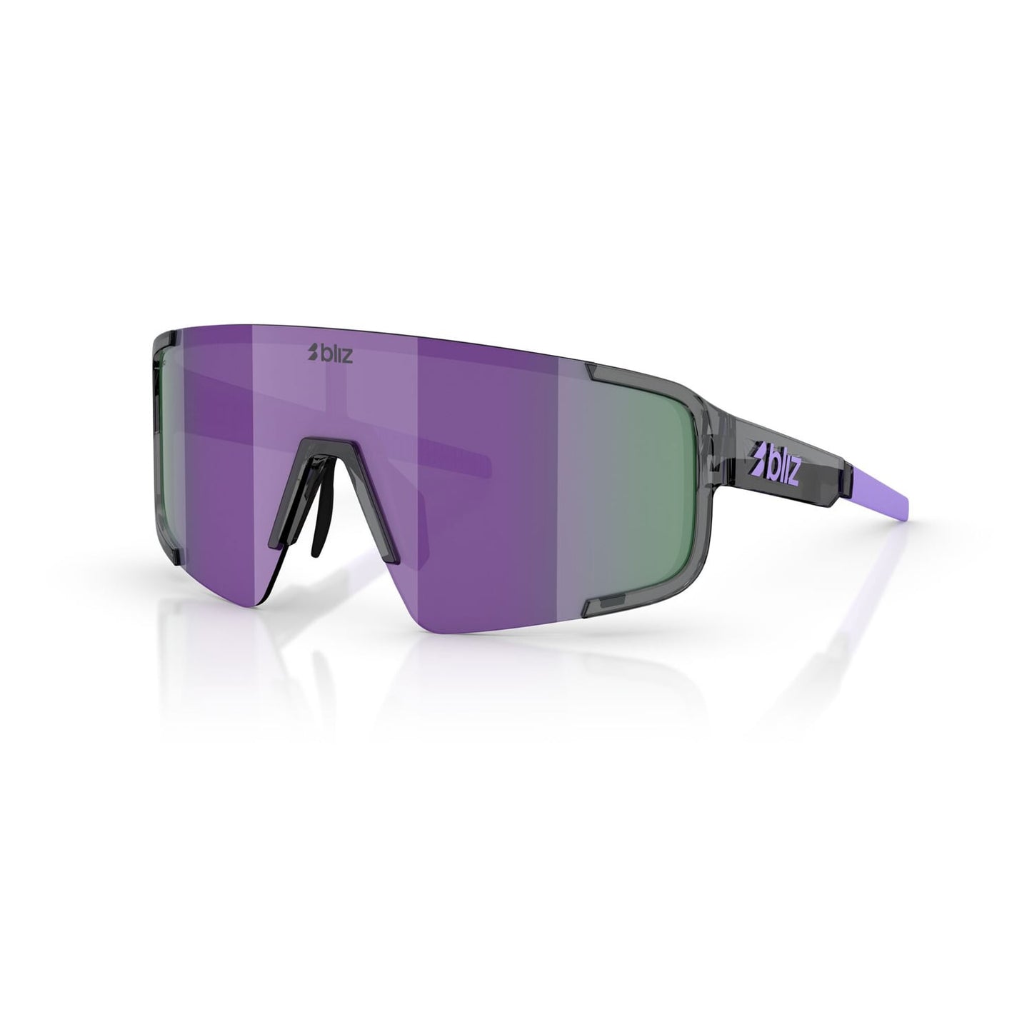 Lunettes BLIZ P003 SMALL Crystal Noir Verre Purple Multii