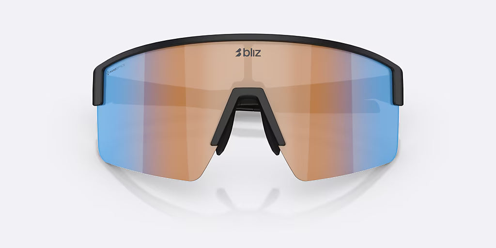 Lunettes BLIZ P004 Noir Matt Verre Coral/Orange Bleu Iridium
