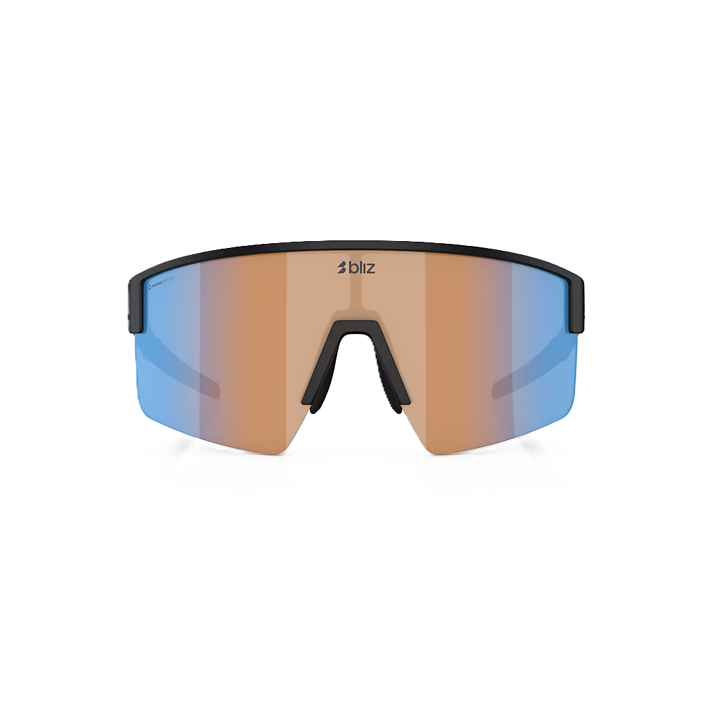 BLIZ P004 SMALL Bril Zwart Mat Koraal/Oranje Iridium Blauw Lens