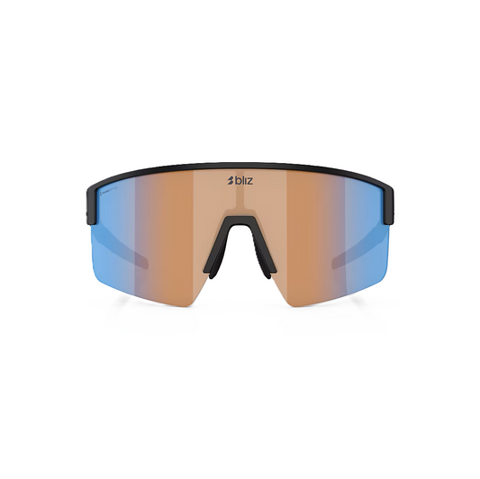 Lunettes BLIZ P004 SMALL Noir Matt Verre Coral/Orange Bleu Iridium