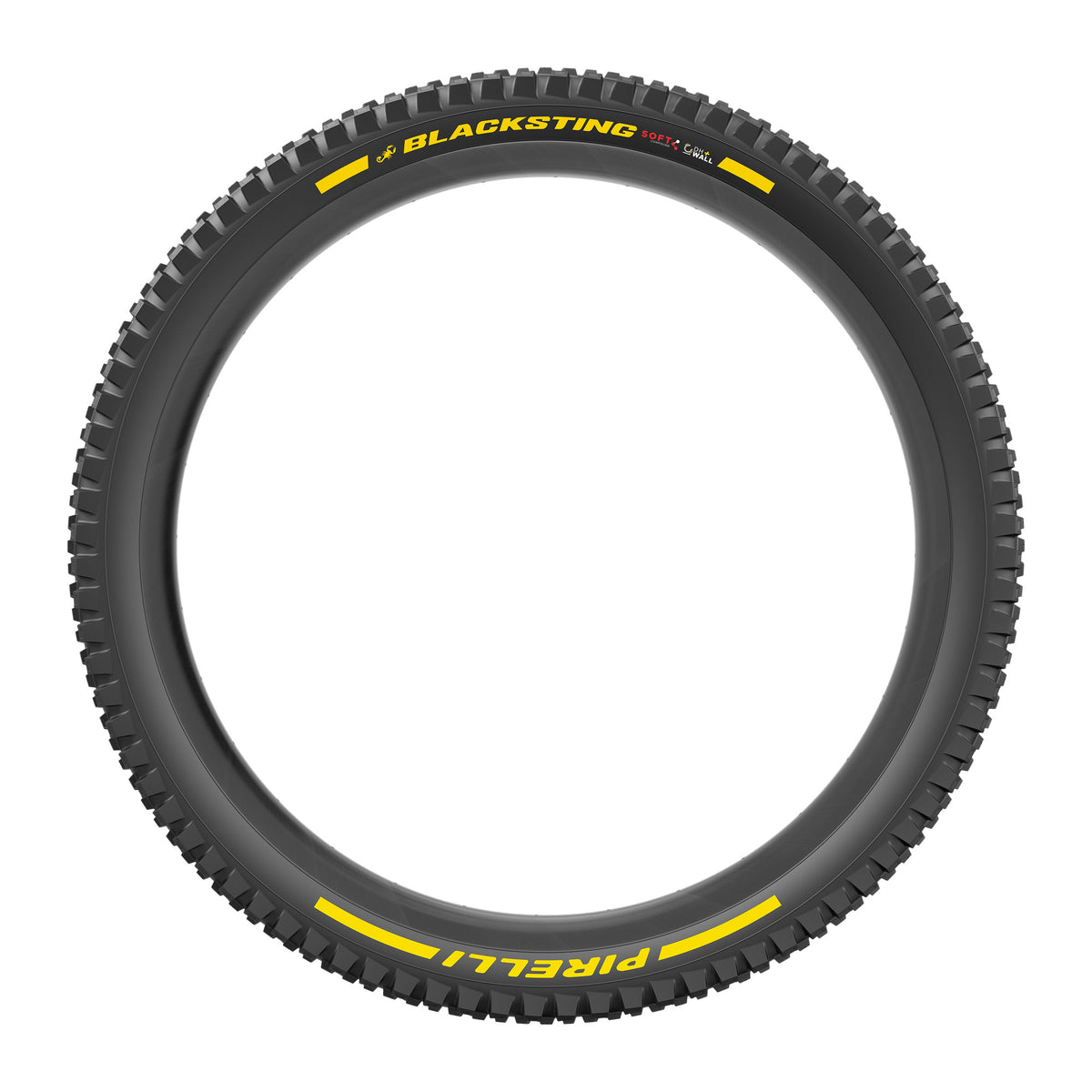 PIRELLI SCORPION BLACK STING 27.5x2.40 Soft DH+Wall Tubeless Ready vouwband zwart/geel teameditie