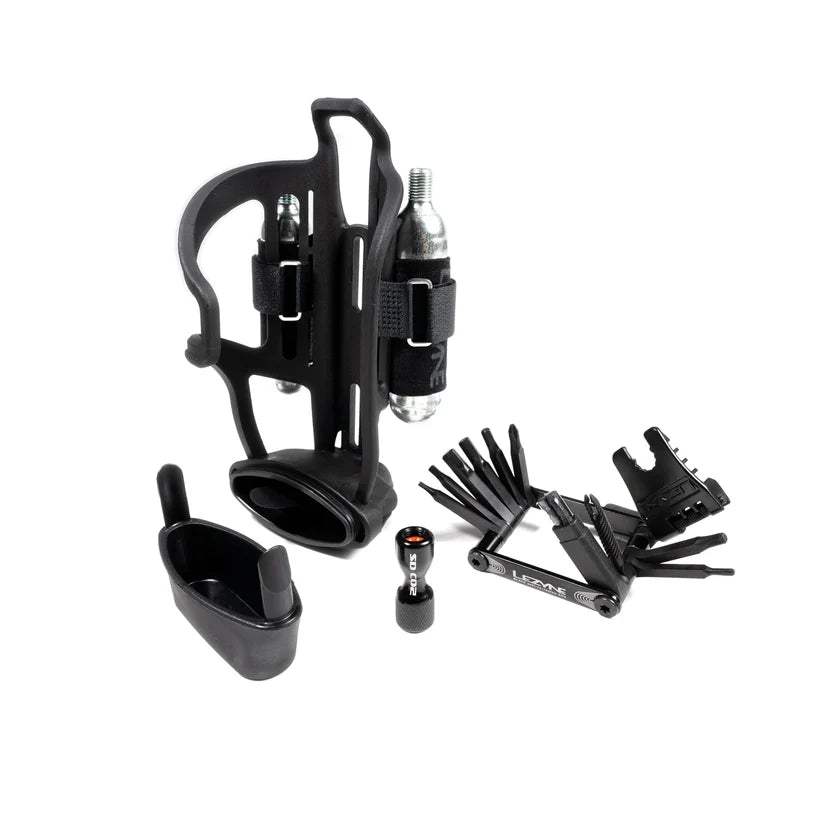 Bidonhouder en Gereedschapshouder LEZYNE TUBELESS FLOW STORAGE Zwart