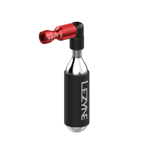 LEZYNE TRIGGER DRIVE CO2-pomp + rood CO2-patroon met schroefdraad