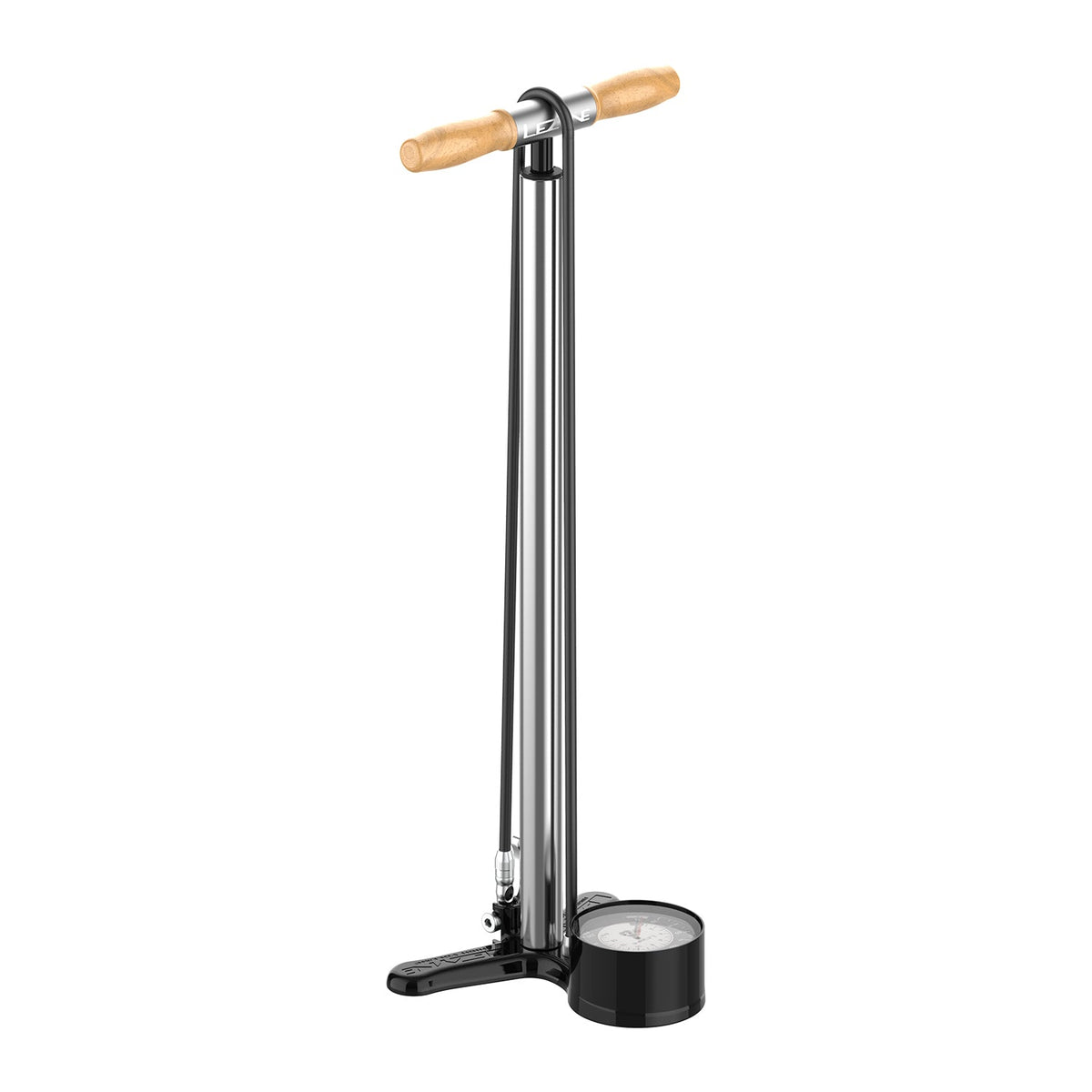 Voetpomp LEZYNE ALLOY FLOOR DRIVE Presta Pro Chuck zilver