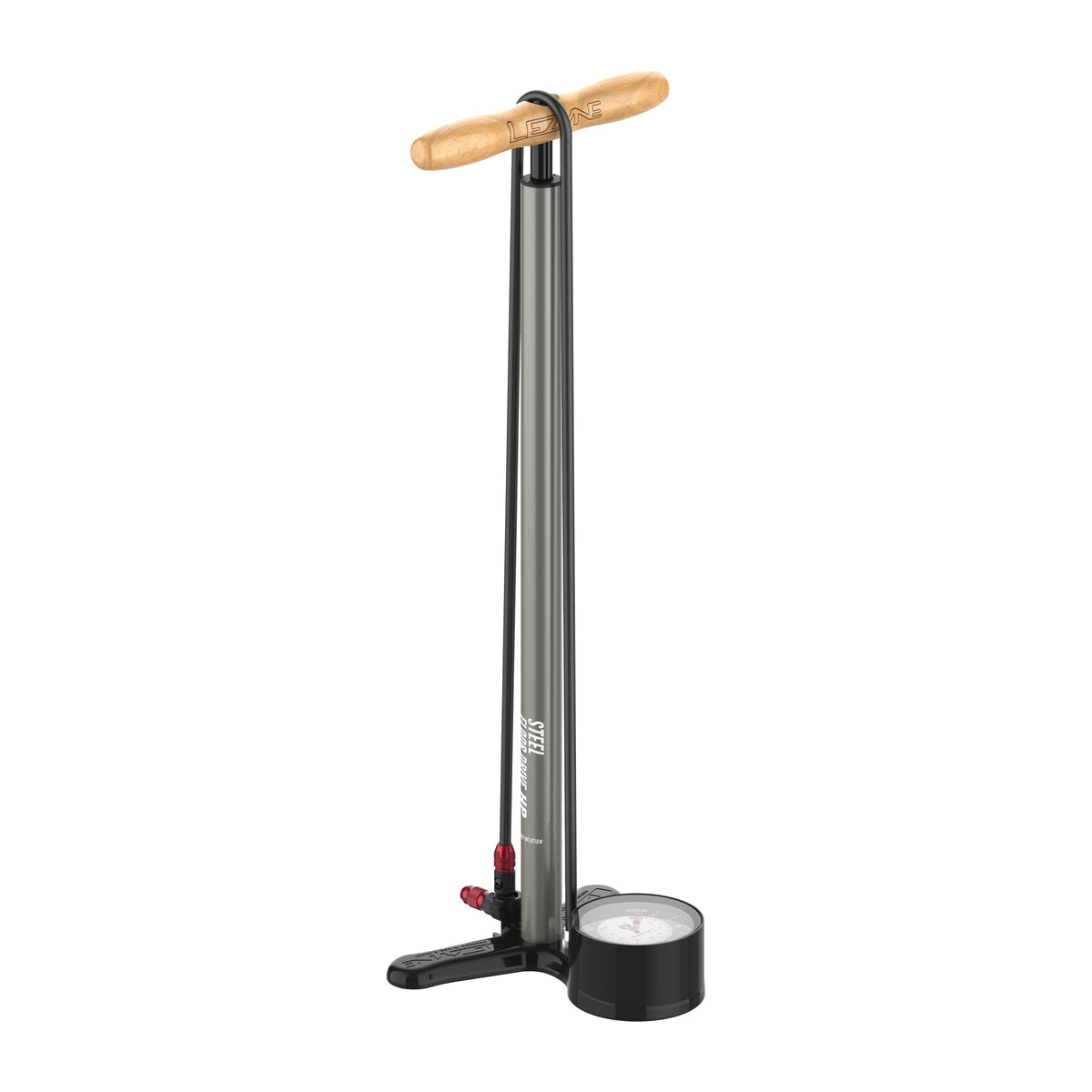 Vloerpomp LEZYNE STEEL FLOOR DRIVE 3.5 grijs