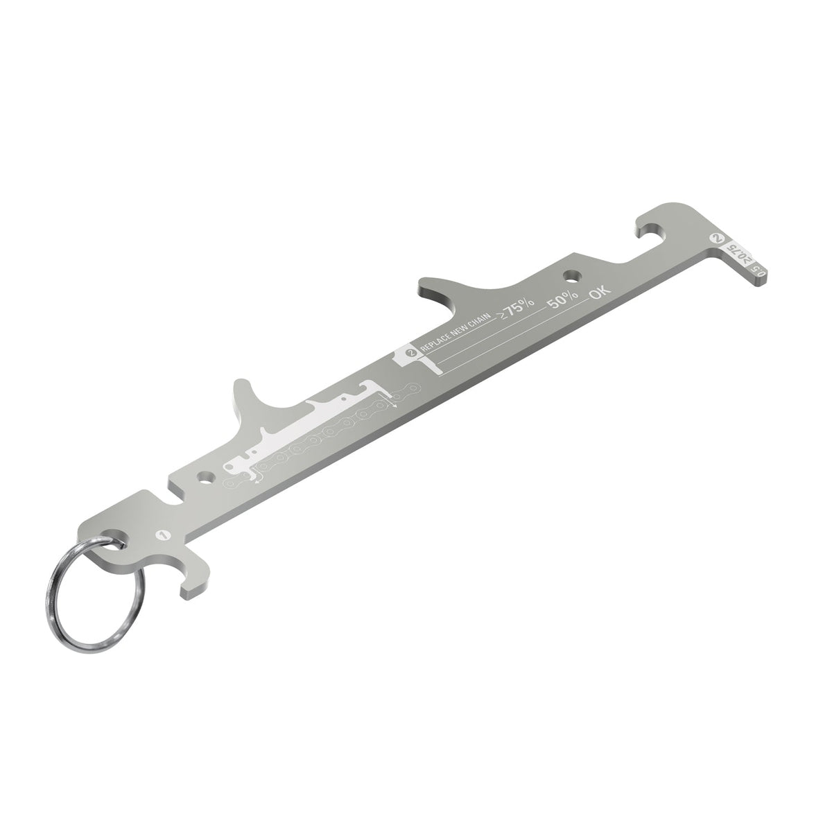 Kettingslijtagemeter LEZYNE zilver