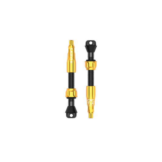 Set van 2 LEZYNE CNC PRO tubelessventielen 44 mm goud