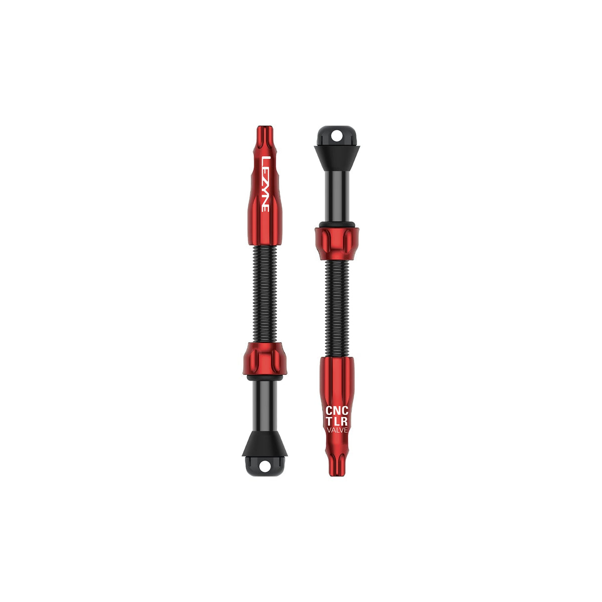 Set van 2 LEZYNE CNC PRO tubelessventielen 60 mm rood