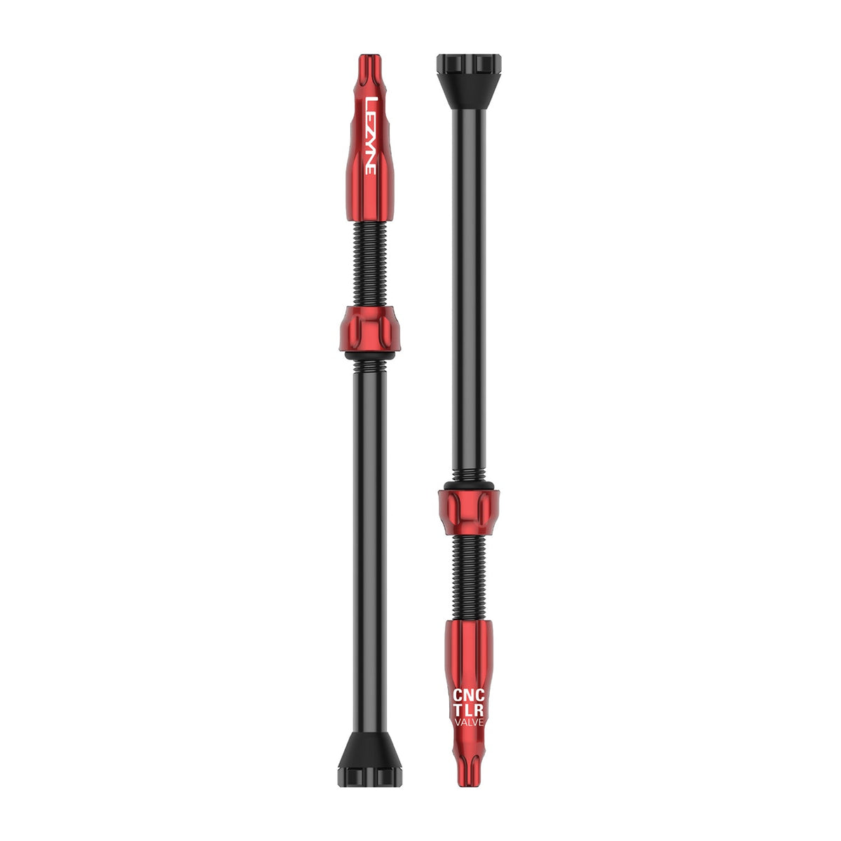 Set van 2 LEZYNE CNC tubelessventielen 80 mm rood