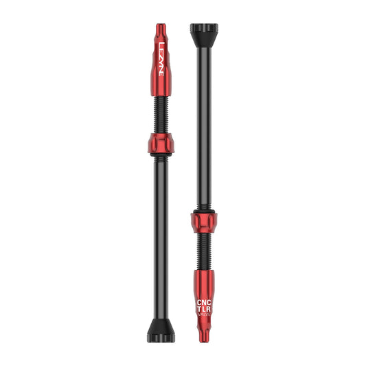 Set van 2 LEZYNE CNC tubelessventielen 80 mm rood