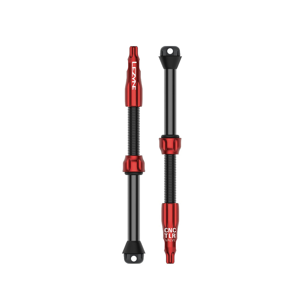 Set van 2 LEZYNE CNC PRO tubeless ventielen 80 mm rood