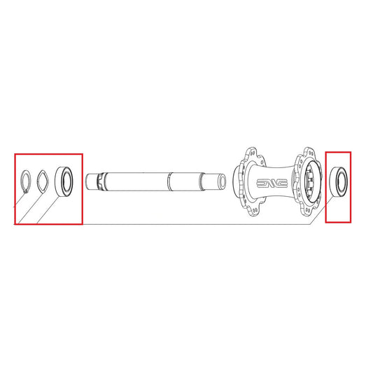 Achternaaflager 17×28×7mm.ENVE INNERDRIVE
