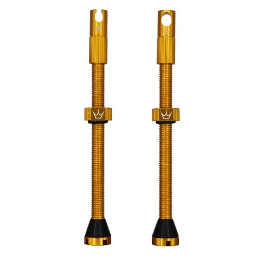 PEATY'S x Chris King MK2 Presta 80 mm Tubeless ventielen (x2) Goud
