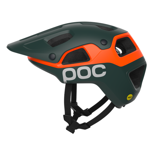 MTB-helm POC CULARIS PURE Groen Mat/Oranje Mat
