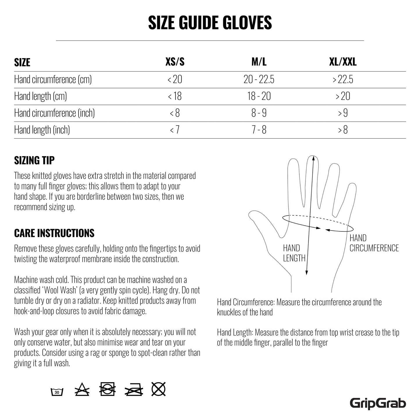 Korte handschoenen GRIPGRAB EXPLR RC MAX Zwart