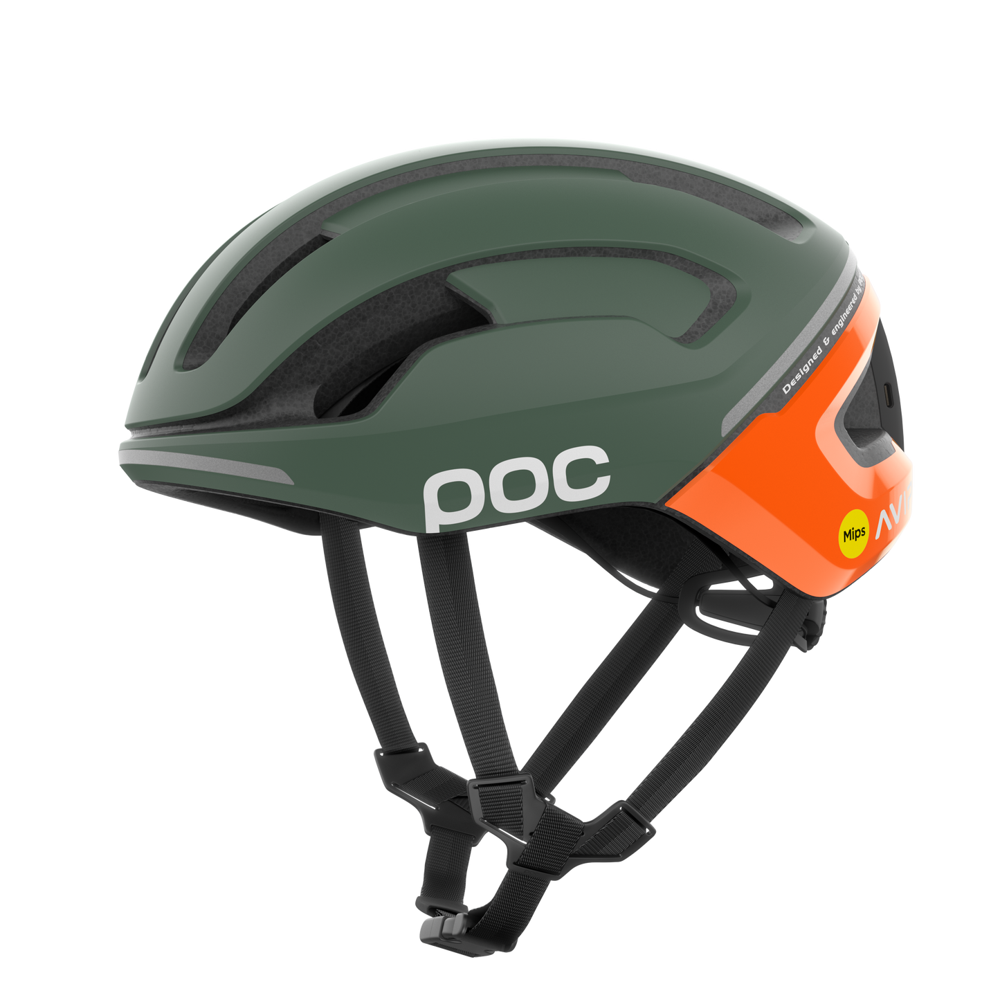 Casque Route POC OMNE BEACON MIPS Kaki/Orange Fluorescent AVIP