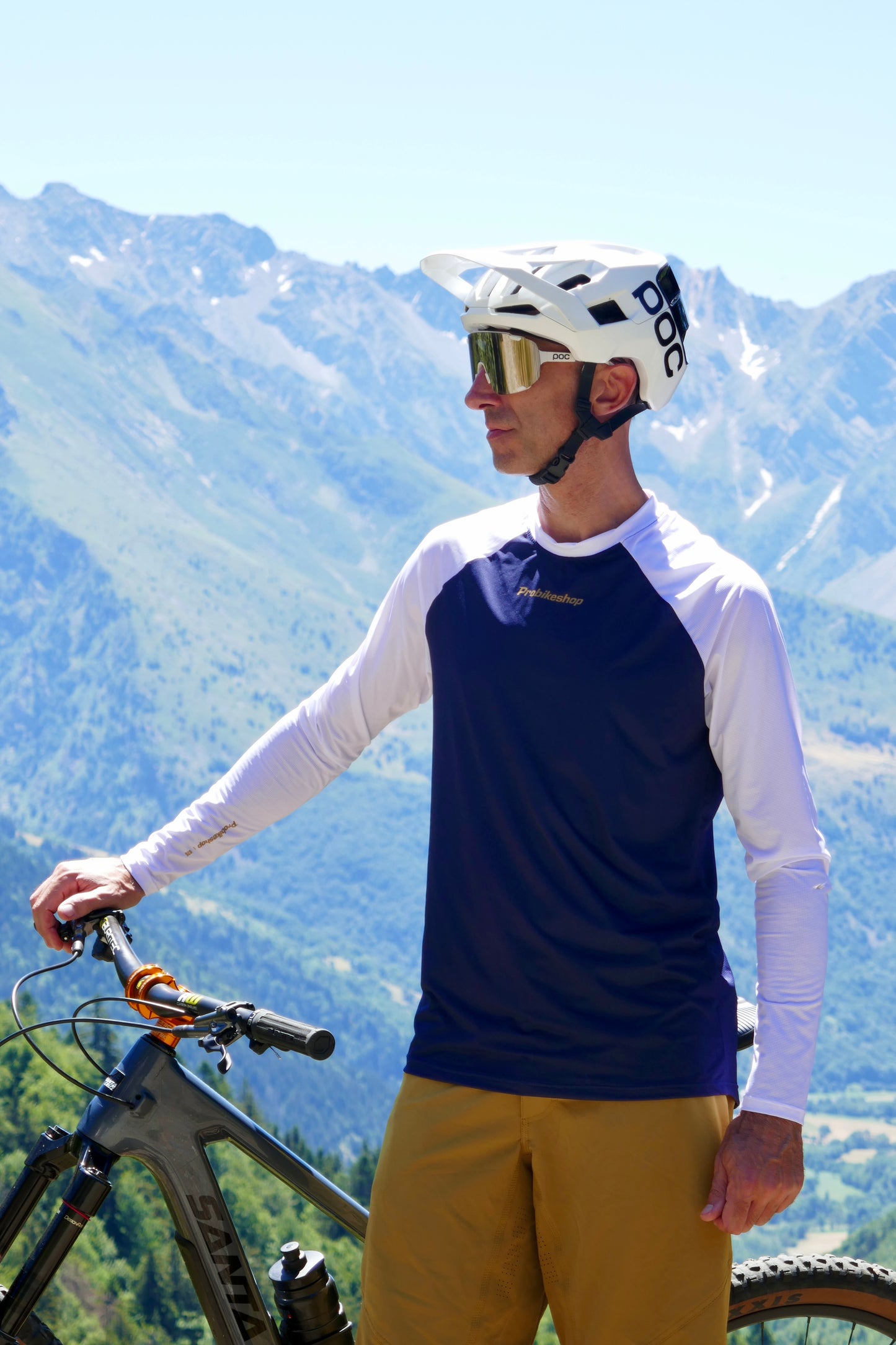 PROBIKESHOP FREERIDE Lange Mouw Trui Navy/Wit