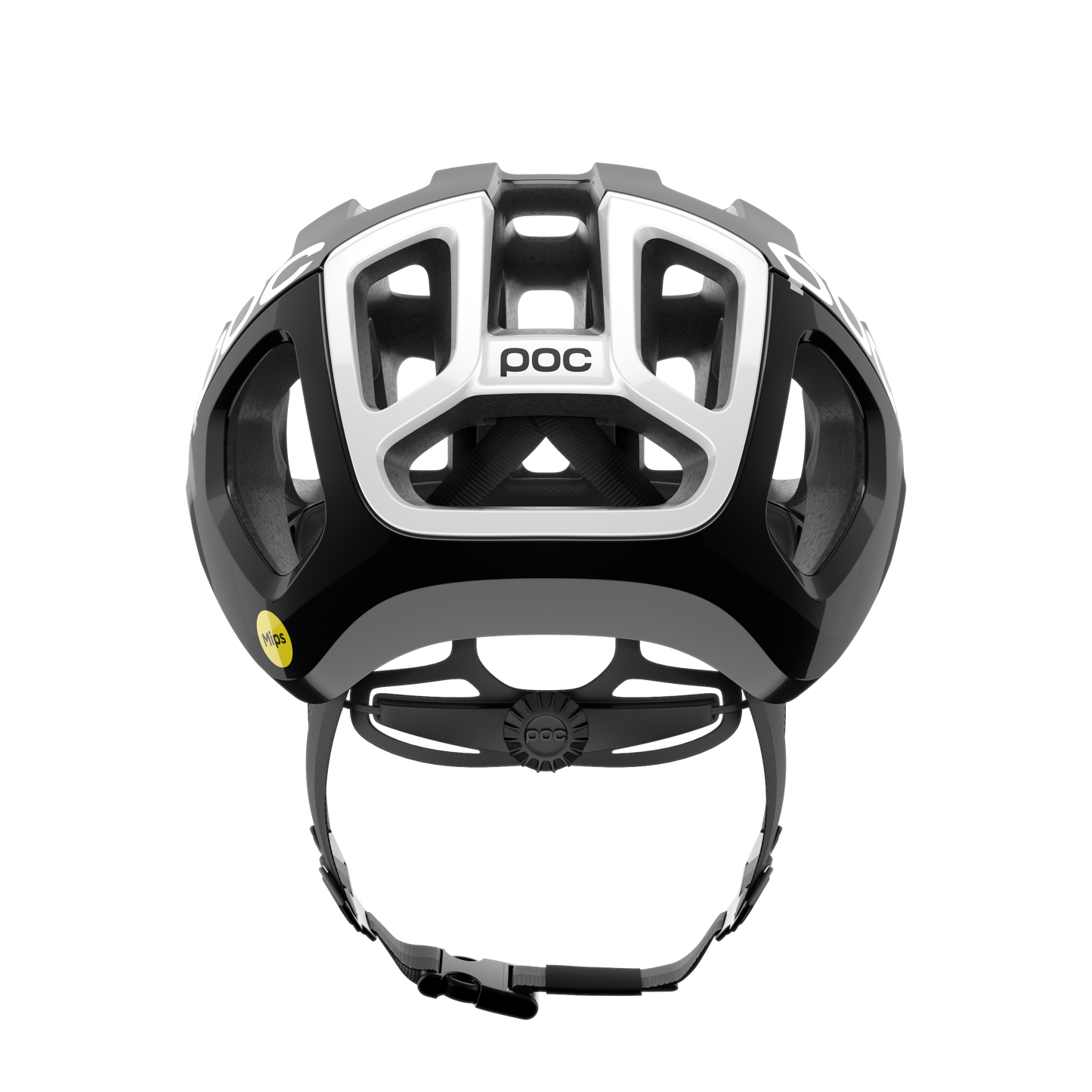 Casque Route POC VENTRAL AIR MIPS Logo Noir/Blanc Matt
