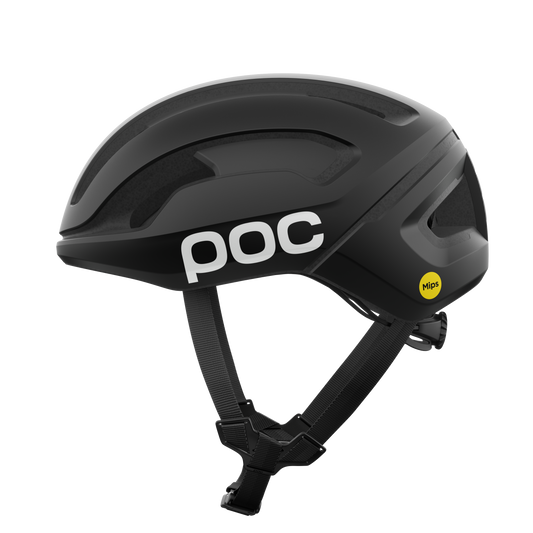 Casque Route POC OMNE AIR MIPS Logo Noir Matt/Blanc
