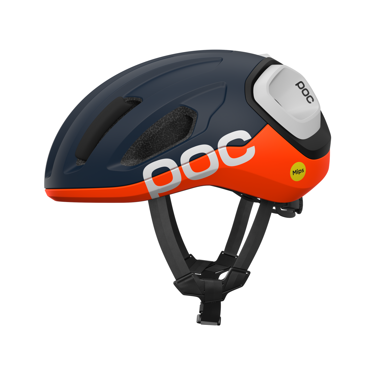 Casque Route POC AMIDAL Marine/Orange/Blanc Matt