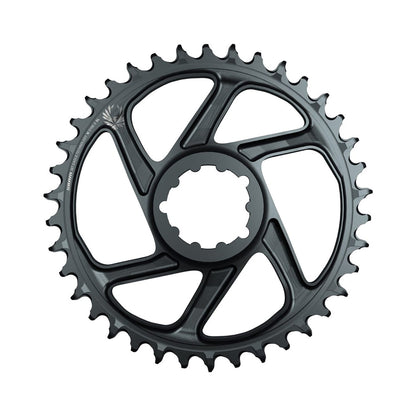 Enkel kettingblad SRAM EAGLE X-SYNC 2 SL 12 versnellingen Direct Mount offset 6 mm Lunar Grey — kettingblad op witte achtergrond