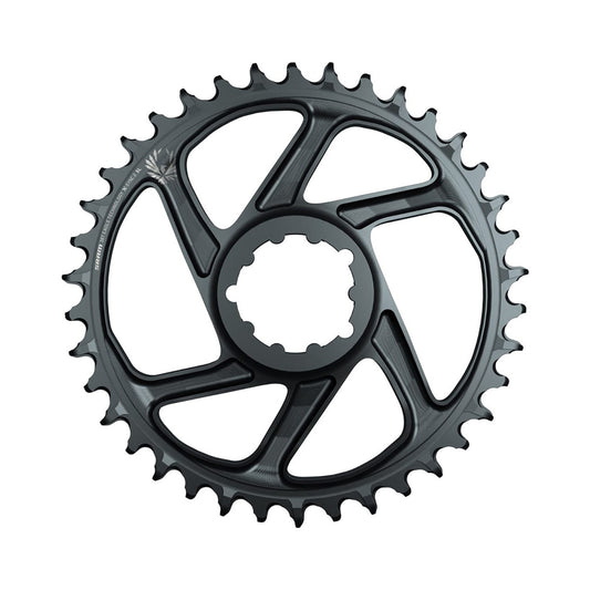 Enkel kettingblad SRAM EAGLE X-SYNC 2 SL 12 versnellingen Direct Mount offset 6 mm Lunar Grey — kettingblad op witte achtergrond