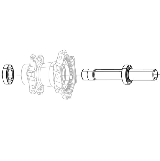 ZIPP Cognition V2 NSW Rim Brake-achterwielas lager (2x 61903) achter #11.2018.065.005