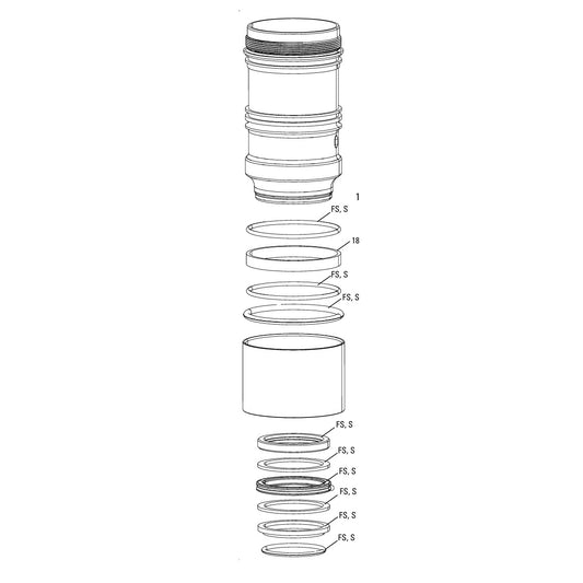 ROCKSHOX DEBONAIR-luchtkamer 190x51/200x51 mm voor demper #11.4118.033.030