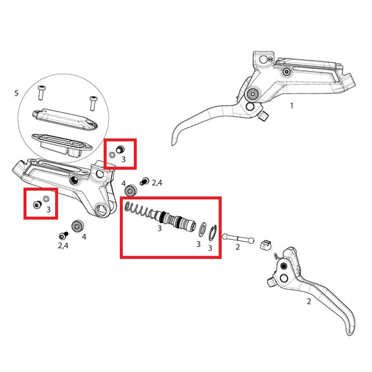 Servicekit SRAM LEVEL ULTIMATE/SILVER STEALTH C1 remmen
