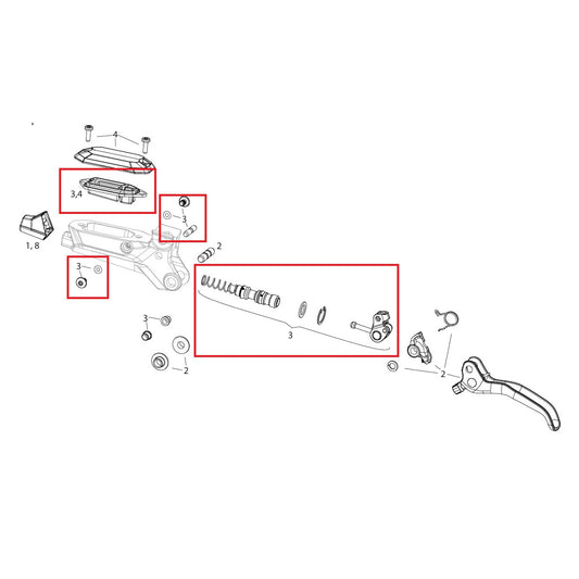 Set interne onderdelen voor SRAM MAVEN BRONZE B1 hendel