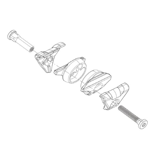 Trolley-set voor ROCKSHOX Reverb AXS A1/AXS XPLR ovale stoelleuningen
