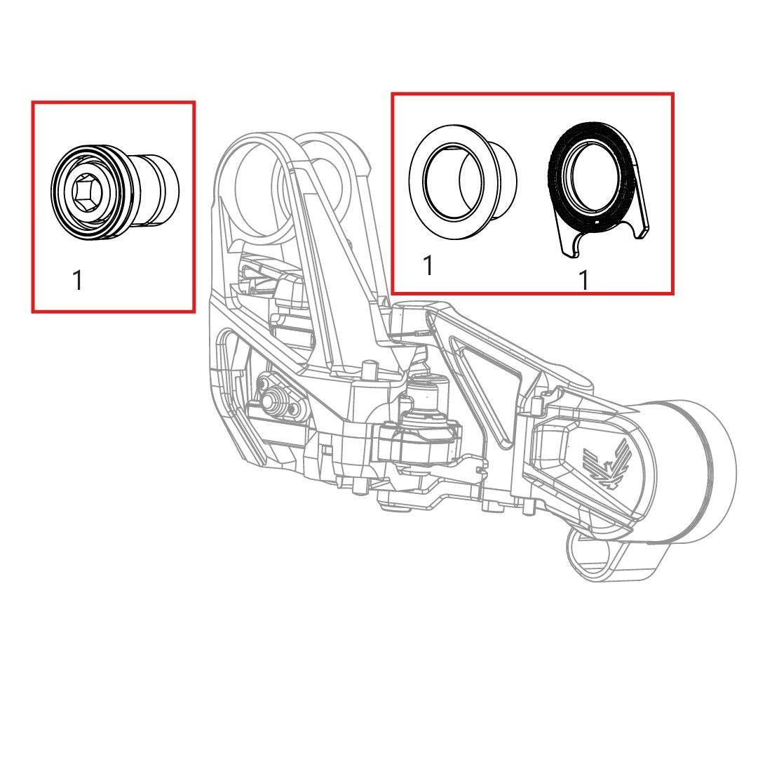 SRAM XX-SL T-TYPE EAGLE AXS Derailleur montageschroefset