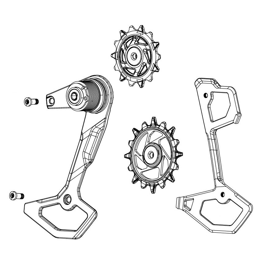 Chape de Dérailleur et Galets SRAM XX-SL T-TYPE EAGLE AXS