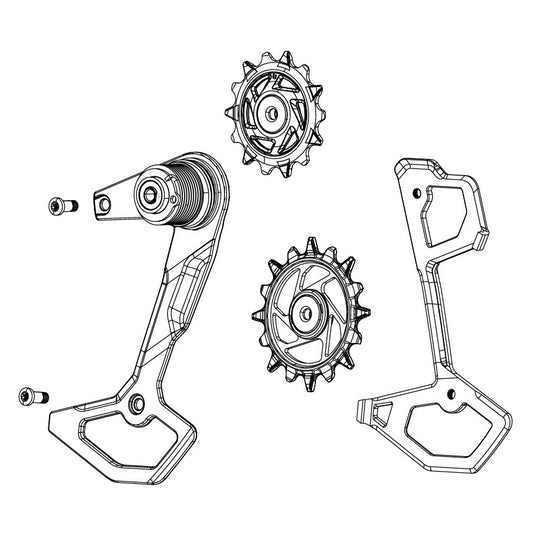 SRAM XX-SL T-TYPE EAGLE AXS Derailleurkooi en wieltjes