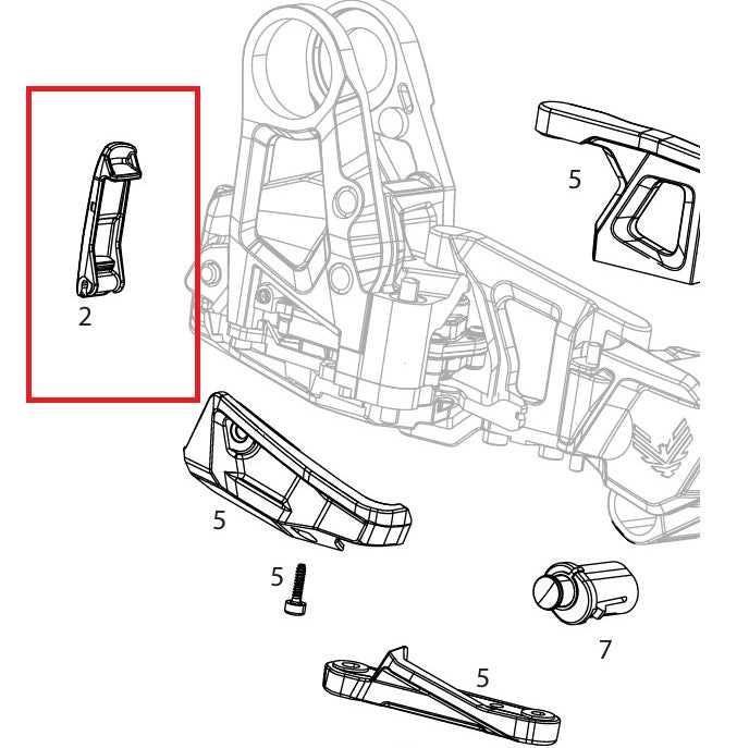 Clip/Levier de Vérouillage Batterie Dérailleur SRAM GX T-Type AXS