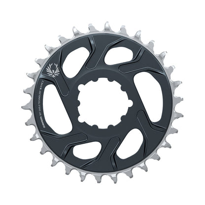 Enkel kettingblad SRAM EAGLE X-SYNC 2 BOOST 11/12 versnellingen Direct Mount offset 3 mm Lunargrey — kettingblad op witte achtergrond