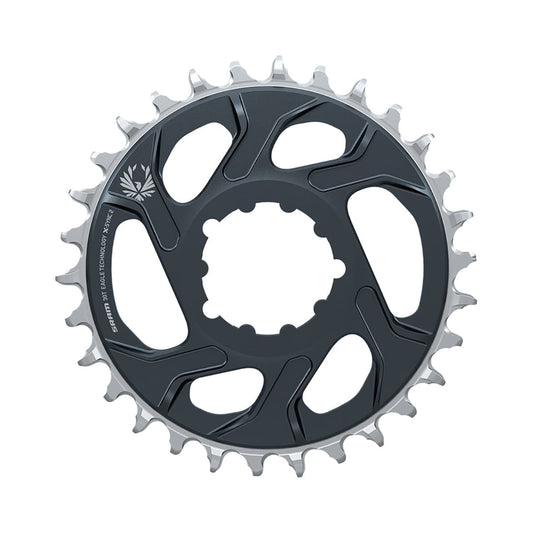 Enkel kettingblad SRAM EAGLE X-SYNC 2 BOOST 11/12 versnellingen Direct Mount offset 3 mm Lunargrey — kettingblad op witte achtergrond