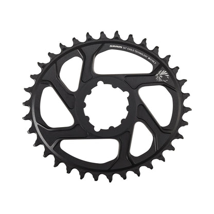 Ovaal enkel kettingblad SRAM EAGLE X-SYNC2 12 versnellingen Direct Mount offset 6 mm — kettingblad op witte achtergrond