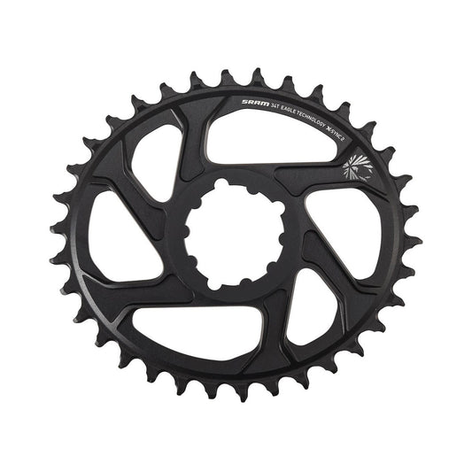 Plateau Mono SRAM EAGLE X-SYNC2 OVAL 12V Direct Mount Offset 6mm — vue du plateau sur fond blanc