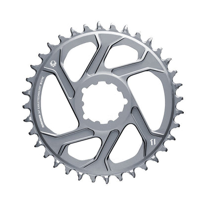 Enkel kettingblad SRAM EAGLE X-SYNC 2 BOOST 11/12 versnellingen Direct Mount offset 3 mm grijs — kettingblad op witte achtergrond
